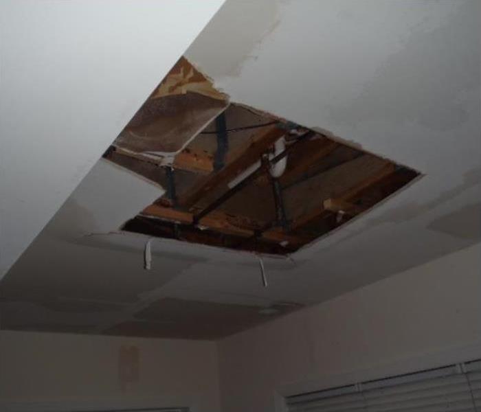 Pipe break in the ceiling caused quite a mess!